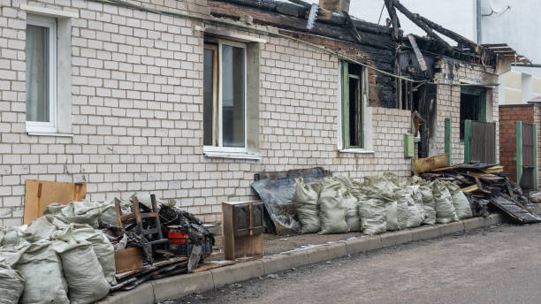 Professional Fire Damage Removal technician working in Marine On Saint Croix, MN